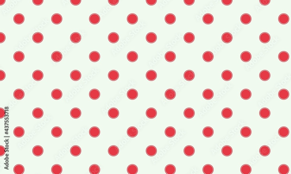 Red dots on the light background. The seamless pattern design. Red dots on the light background. The seamless pattern design.