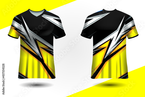 Vector jersey sports design template for sports clubs. uniform front and back view

