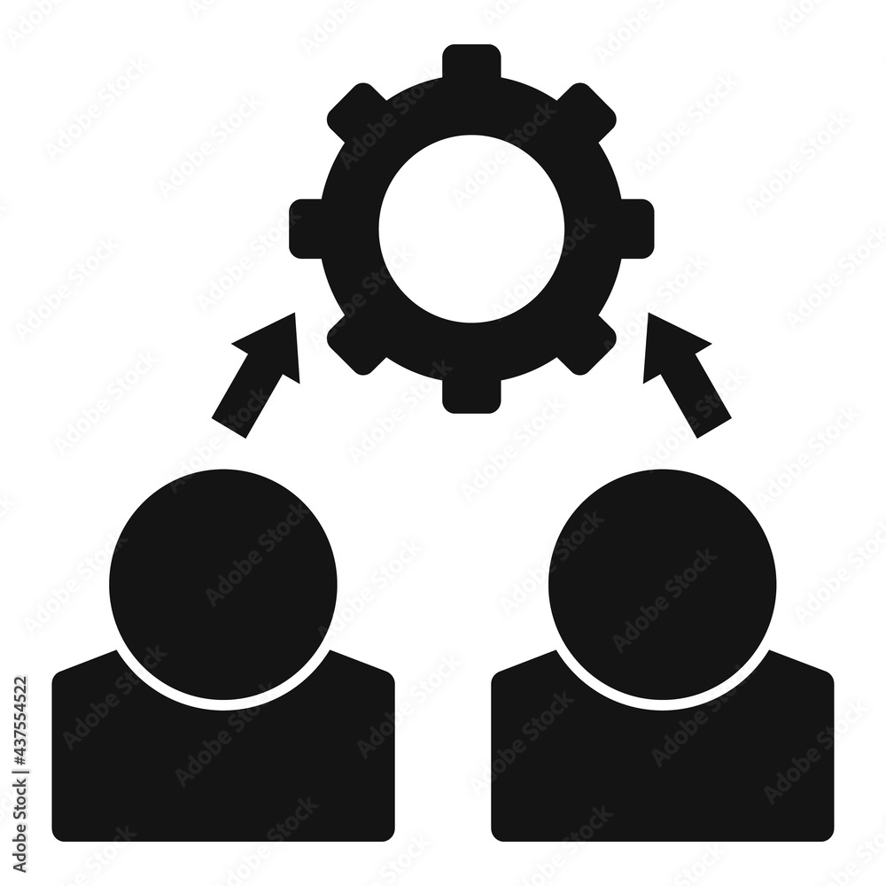 Outsource programmer icon, simple style Outsource programmer icon, simple style