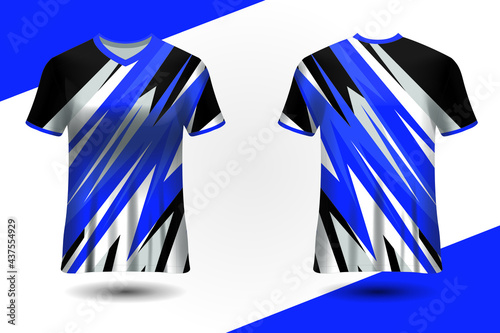 Vector jersey sports design template for sports clubs. uniform front and back view
