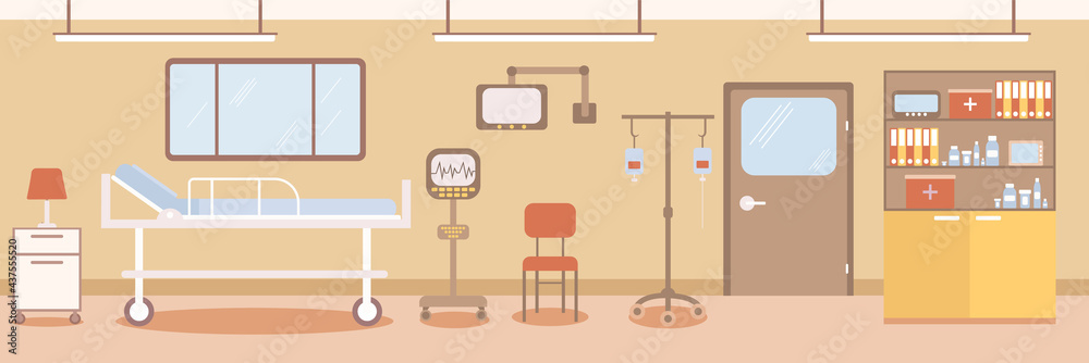 hospital ward in flat style isolated hospital ward in flat style isolated