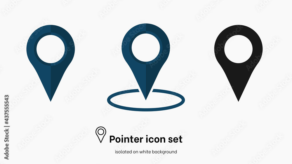 Pointer icon. Pointer location. Pin icon. Popular pointer icons. Location map icon. Gps pin symbol. Vector illustration set isolated on white background Pointer icon. Pointer location. Pin icon. Popular pointer icons. Location map icon. Gps pin symbol. Vector illustration set isolated on white background