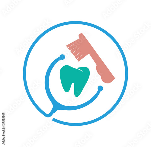 Pedriatic dentistry logo design illustration vector eps format , suitable for your design needs, logo, illustration, animation, etc. photo