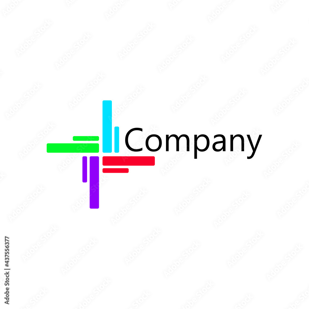 Rounded rectangle logo with colorful, look modern and simple, suitable for any company and medical logo. Rounded rectangle logo with colorful, look modern and simple, suitable for any company and medical logo.