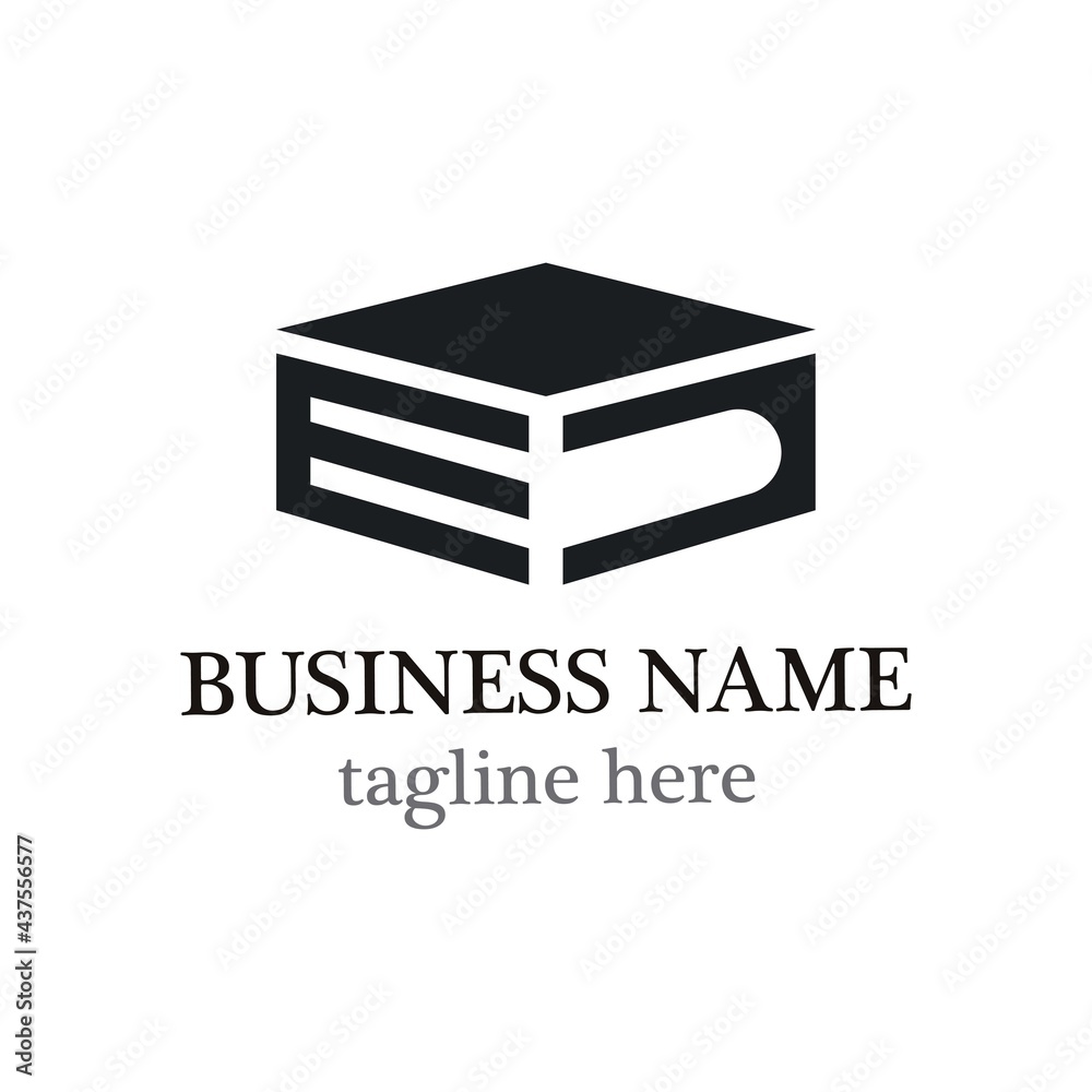 ED Letter geometric logo ED Letter geometric logo
