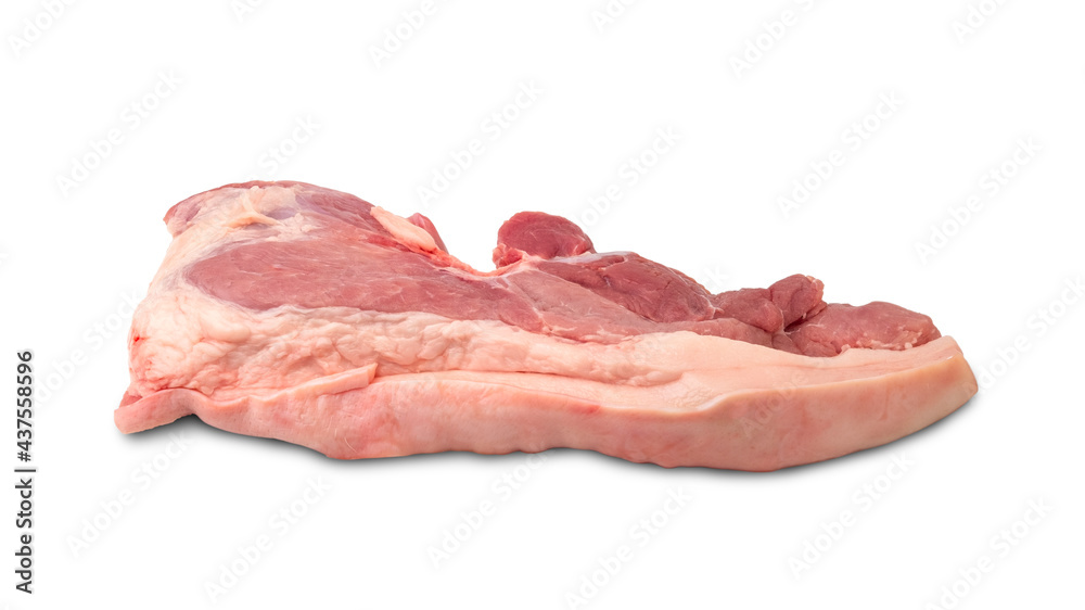 Raw Pork hip with Belly skin isolated on white background with clipping path. Raw Pork hip with Belly skin isolated on white background with clipping path.