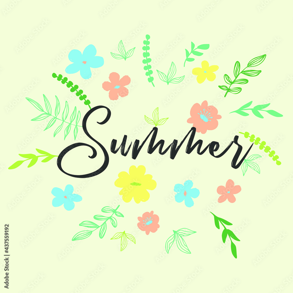 Hello Summer. Trendy abstract art templates. Suitable for social media posts, mobile apps, banners design. Vector fashion backgrounds. Leaves and plants. Summer holidays. Summer sales Hello Summer. Trendy abstract art templates. Suitable for social media posts, mobile apps, banners design. Vector fashion backgrounds. Leaves and plants. Summer holidays. Summer sales