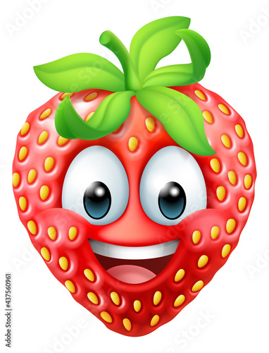 Strawberry Cartoon Emoticon...