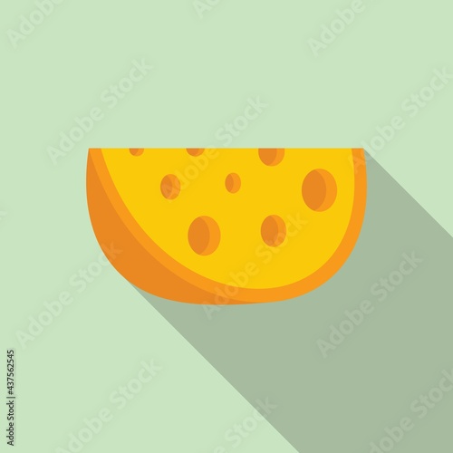 Cheese french icon, flat style