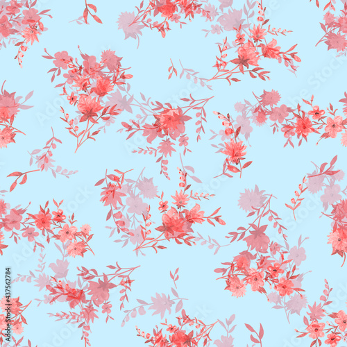 seamless pattern abstracts floral composition