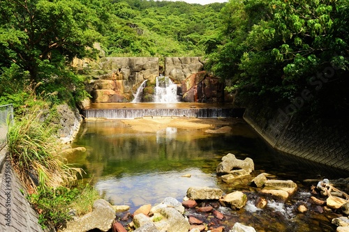 Waterfall and creek at Yambaru National Park in Okinawa, Japan - 沖縄 やんばる国立公園 川と滝 photo