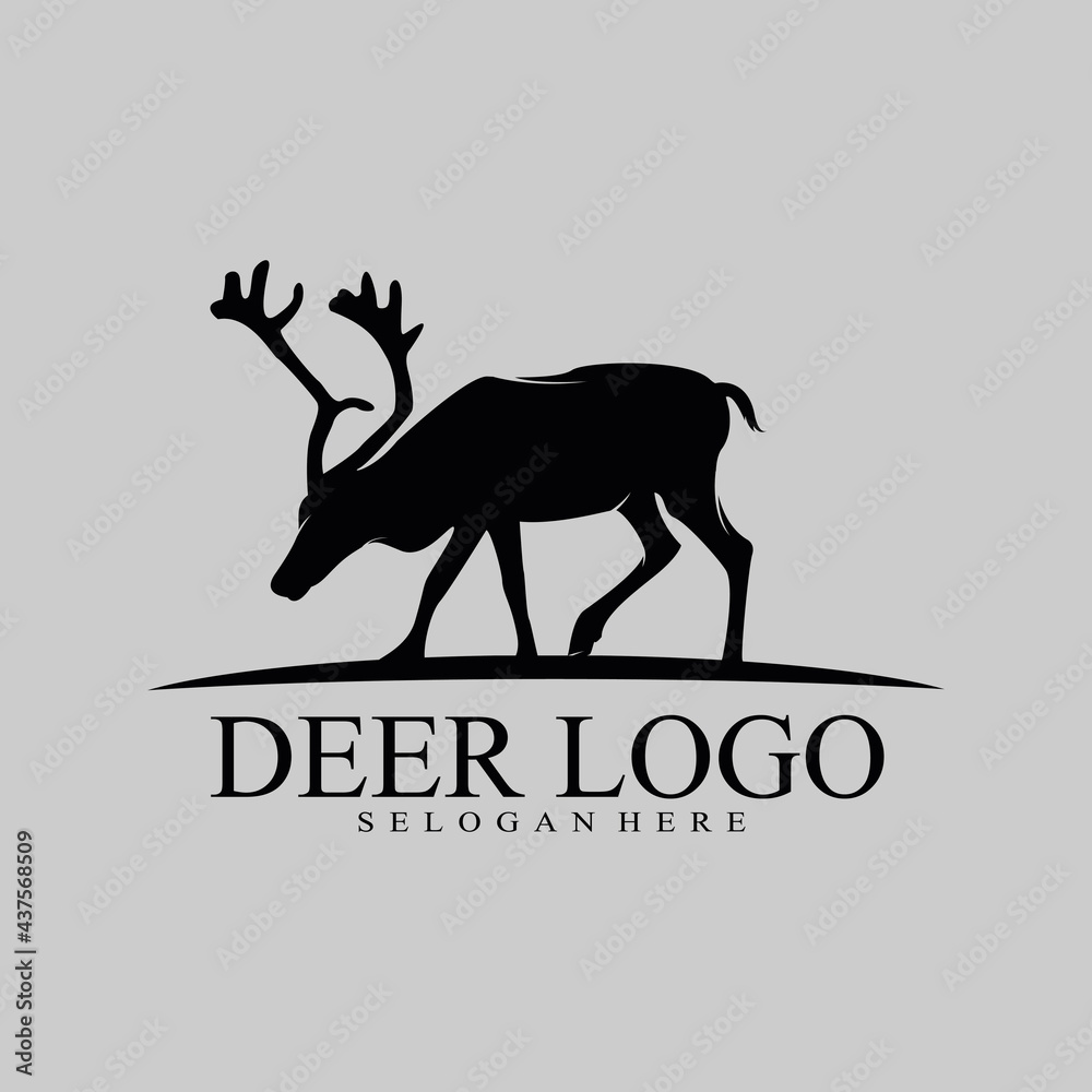 Deer head creative design logo vector. Deer illustration Deer head creative design logo vector. Deer illustration