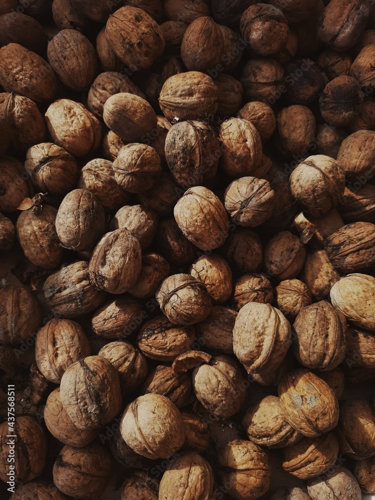 Walnuts. Nuts background