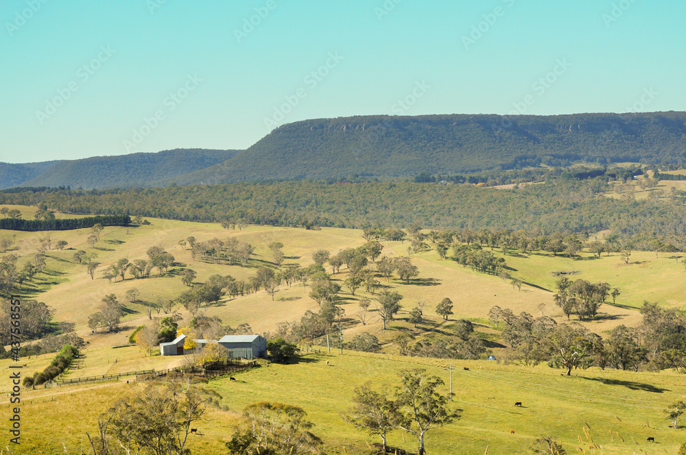 A small farm in the Australian countryside near the Blue Mountains, Australia