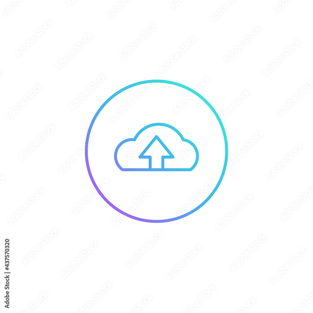 Cloud upload icon. Vector illustration for graphic design, Web, UI, app. Cloud upload icon. Vector illustration for graphic design, Web, UI, app.