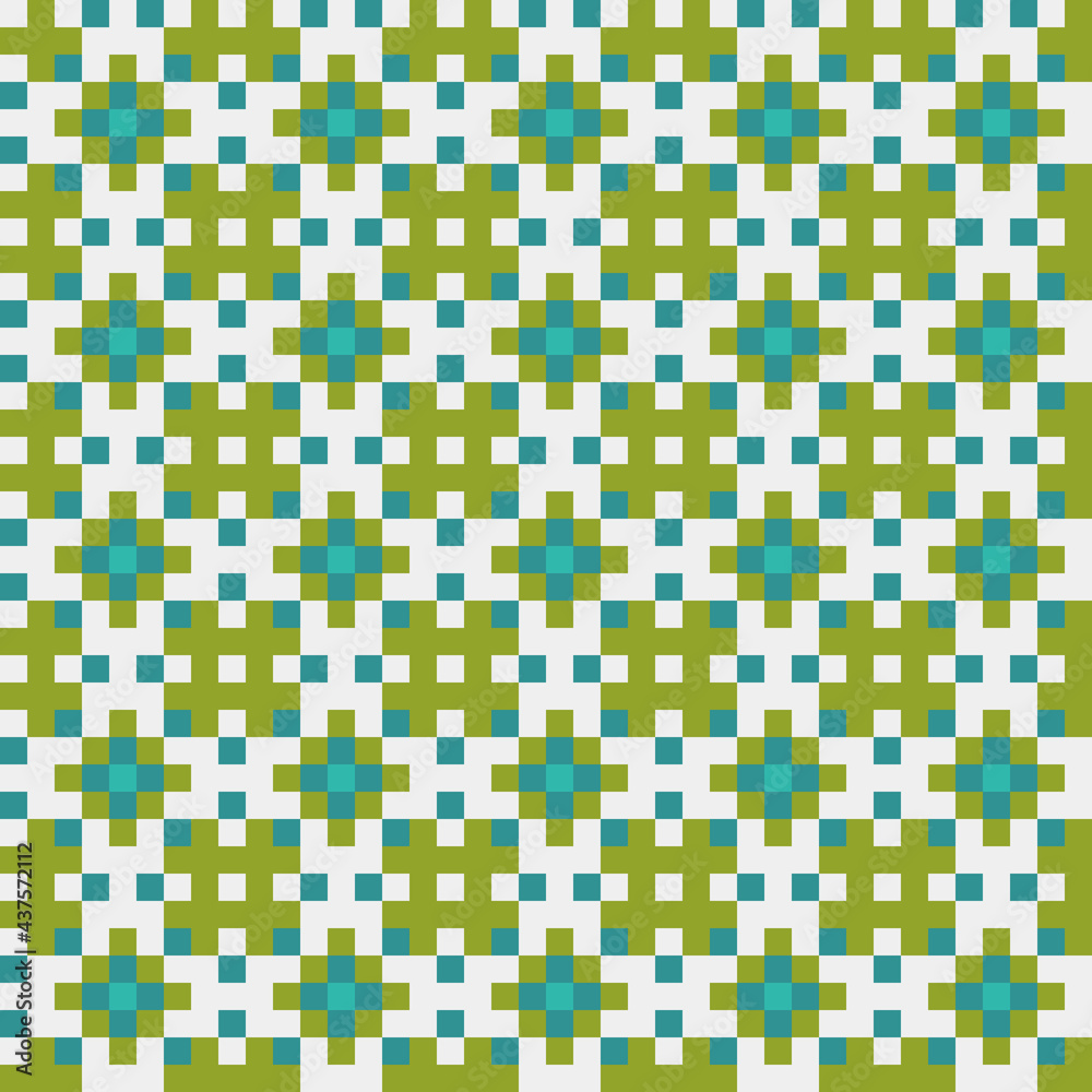 Fototapeta premium Abstract Cross Pattern generative computational art illustration