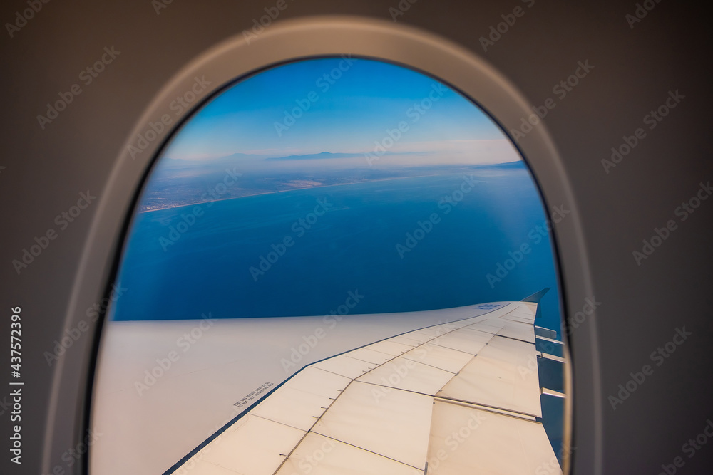 Aerial view from window of airplane in California, U.S.A. Aerial view from window of airplane in California, U.S.A.