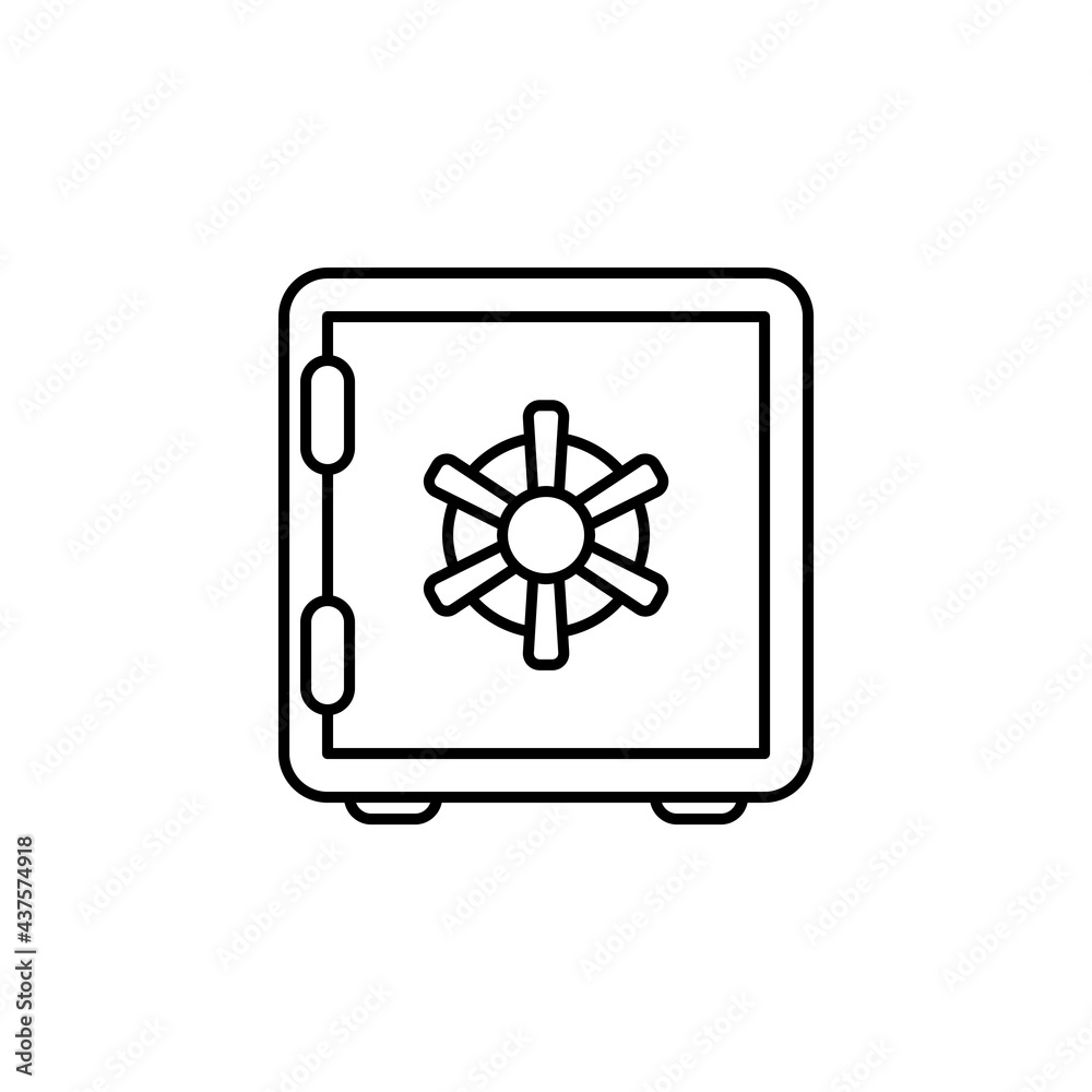 Bank safe line icon. linear style closed safe isolated. Security single isolated modern simple line design icon safe vault. Bank line icon outline sign linear style pictogram. Editable stroke Bank safe line icon. linear style closed safe isolated. Security single isolated modern simple line design icon safe vault. Bank line icon outline sign linear style pictogram. Editable stroke