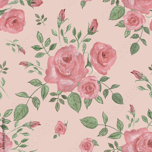 seamless background with roses