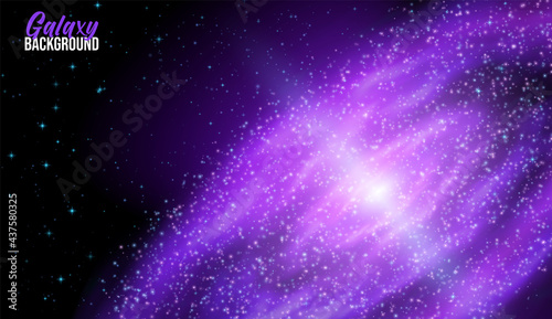 Galaxy in space. The universe stars, nebula. Vector Background.