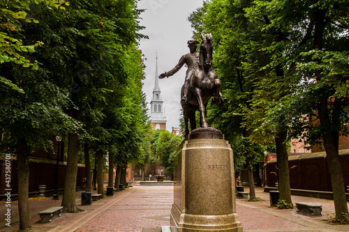 Paul Revere statue in Boston