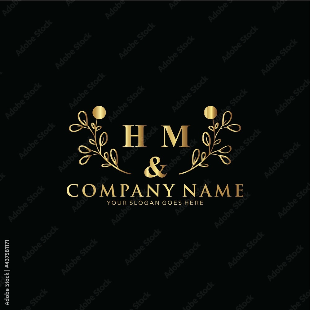 Premium Vector  Hm logo vector illustration isolated background