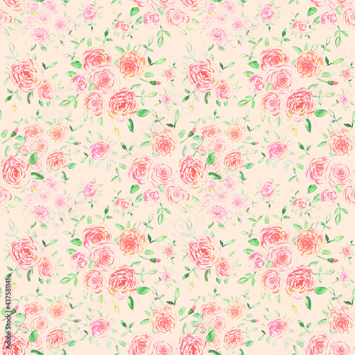 seamless pattern abstracts floral composition