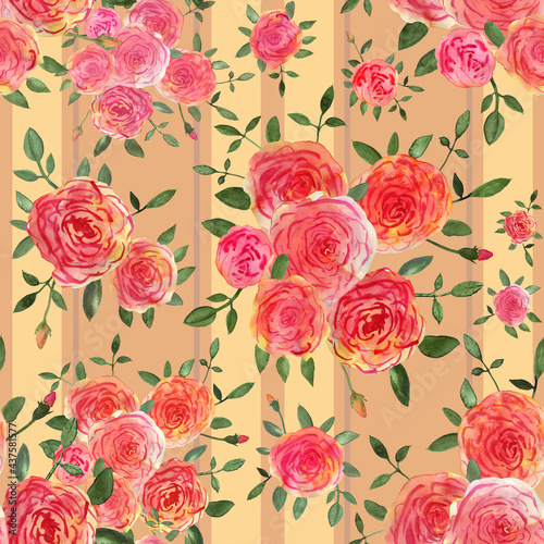 Wallpaper Mural seamless pattern abstracts floral composition Torontodigital.ca