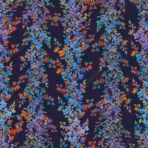 seamless pattern abstracts floral composition
