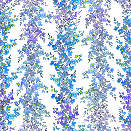 seamless pattern abstracts floral composition