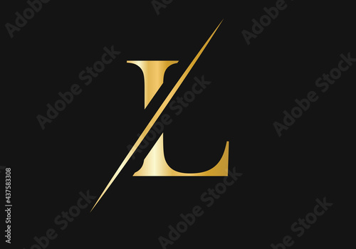 Initial  L logo. L Logo for luxury fashion branding. photo