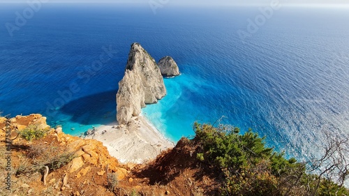 aerial view of mizithres view in zakynthos greese