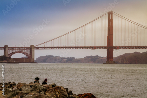 Golden Gate Bridge on a foggy day 