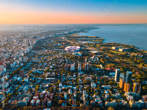 Argentine soccer stadium   Aerial photo