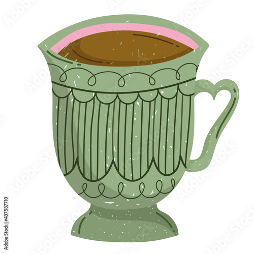 green coffee or tea cup