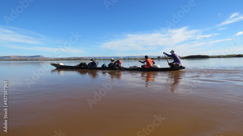 Dugout canoe la'kana or laka Madagascar tourism