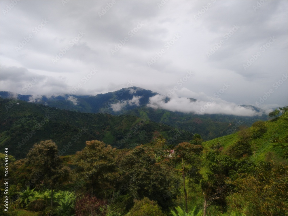 Mountains and clouds