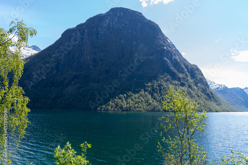 Oldevatnet, a lake in the municipality of Stryn, in the Oldedalen Valley, in County Vestland, Norway photo