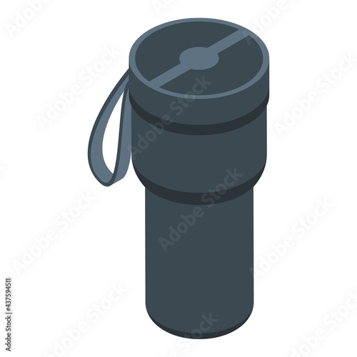 Drink thermo cup icon. Isometric of Drink thermo cup vector icon for web design isolated on white background