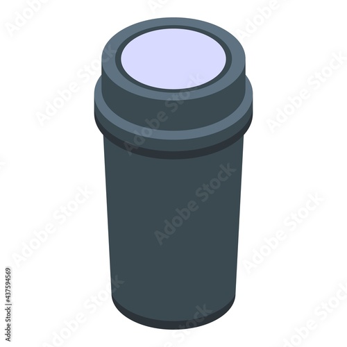 Hot thermo cup icon. Isometric of Hot thermo cup vector icon for web design isolated on white background