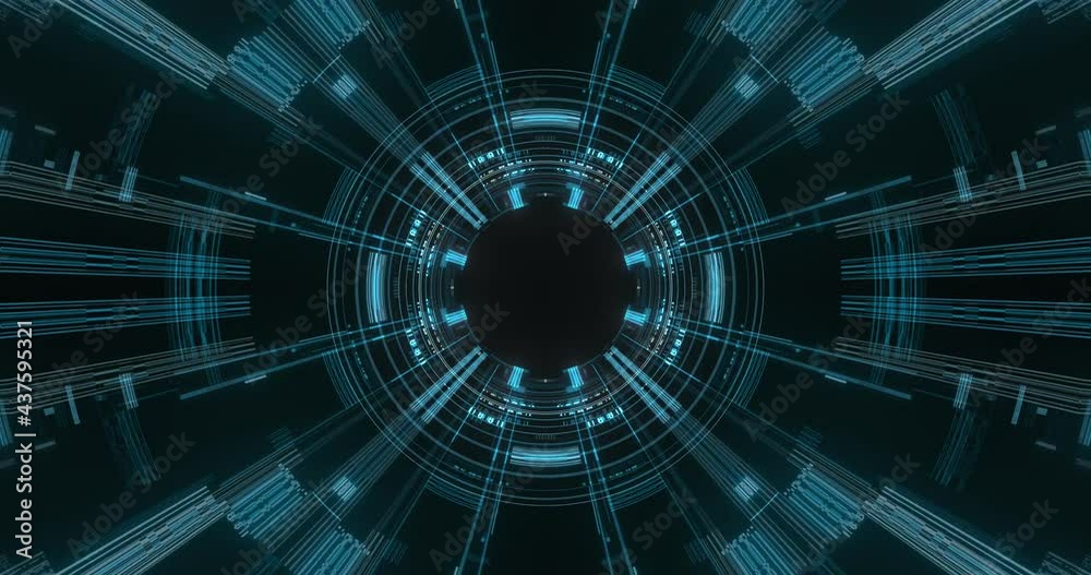 Virtual digital lock and safe, Abstract data processing, futuristic computer technology background. Blockchain, bitcoin mining concept. crypto currency digital encryption blocks. 4K loop, 3D rendering