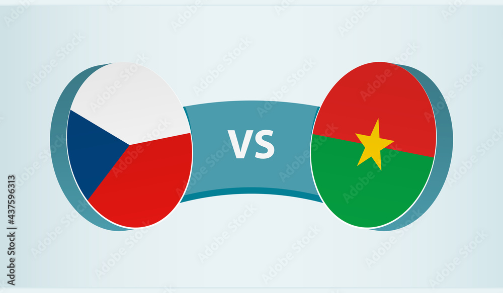 Czech Republic versus Burkina Faso, team sports competition concept. Czech Republic versus Burkina Faso, team sports competition concept.