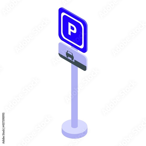 Paid parking mode icon. Isometric of Paid parking mode vector icon for web design isolated on white background