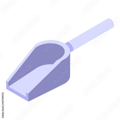 Popcorn maker spoon icon. Isometric of Popcorn maker spoon vector icon for web design isolated on white background