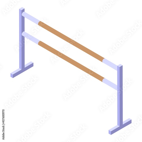 Ballet school bars icon. Isometric of Ballet school bars vector icon for web design isolated on white background