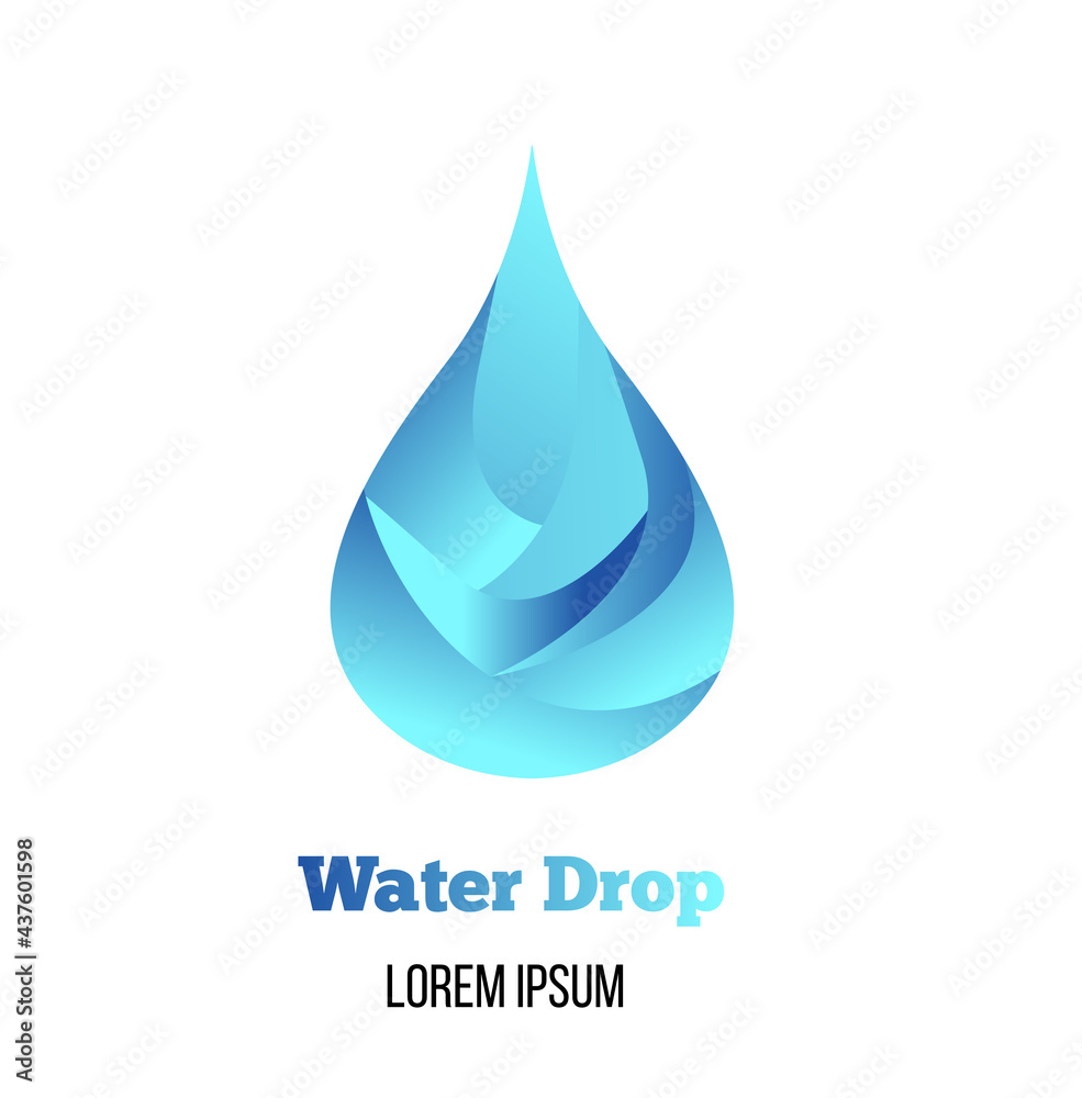 Abstract Water Drop Isolated on White Abstract Water Drop Isolated on White