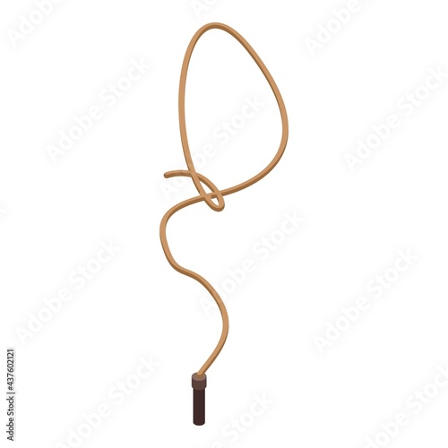 Mexican lasso icon. Isometric of Mexican lasso vector icon for web design isolated on white background