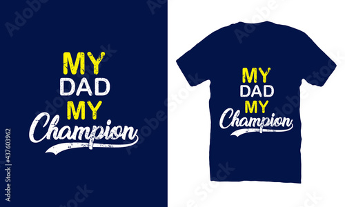 Happy father's day event typography t-shirt design  Vector
