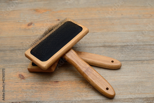 Bilde på lerret two carding brushes for combing wool