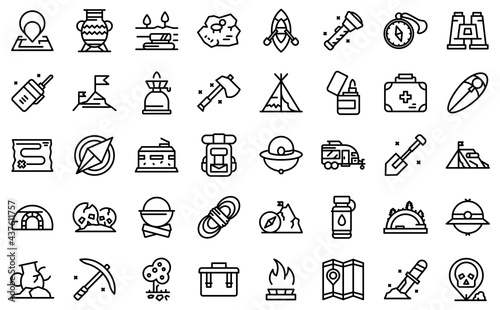 Expedition icon. Outline expedition vector icon for web design isolated on white background